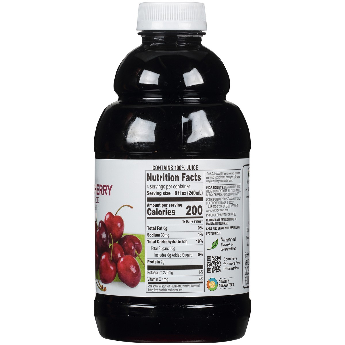 slide 7 of 12, Full Circle Market Black Cherry 100% Juice From Concentrate - 32 fl oz, 32 fl oz