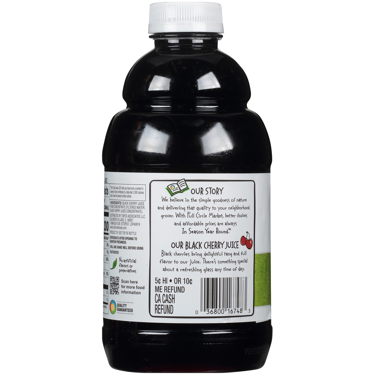 slide 4 of 12, Full Circle Market Black Cherry 100% Juice From Concentrate - 32 fl oz, 32 fl oz