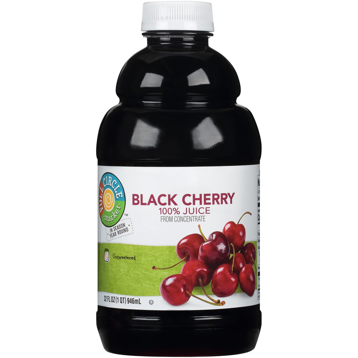 slide 1 of 12, Full Circle Market Black Cherry 100% Juice From Concentrate- 32 fl oz, 32 fl oz