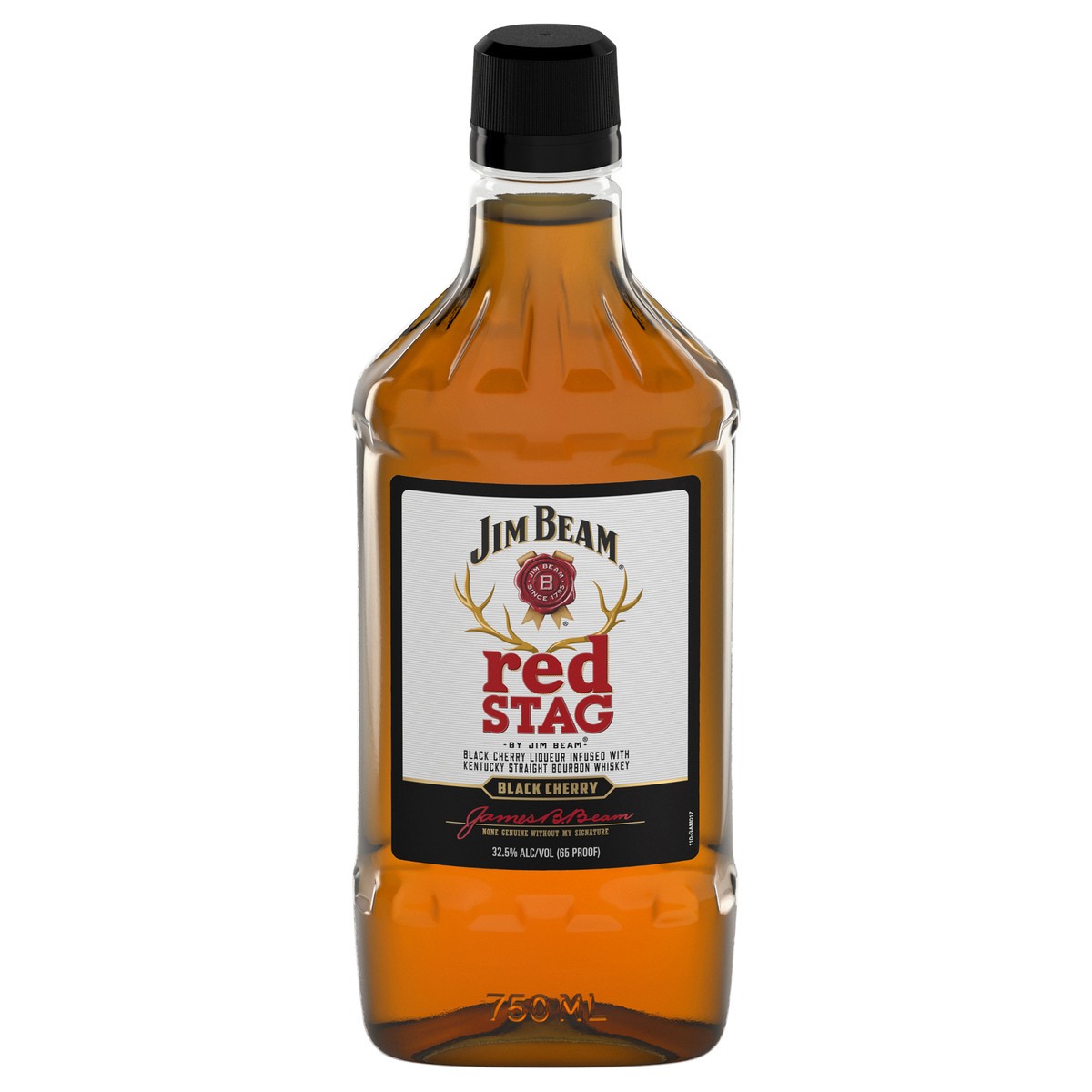 slide 7 of 8, Jim Beam Red Stag Black Cherry Liqueur with Kentucky Straight Bourbon Whiskey 750 ml, 750 ml