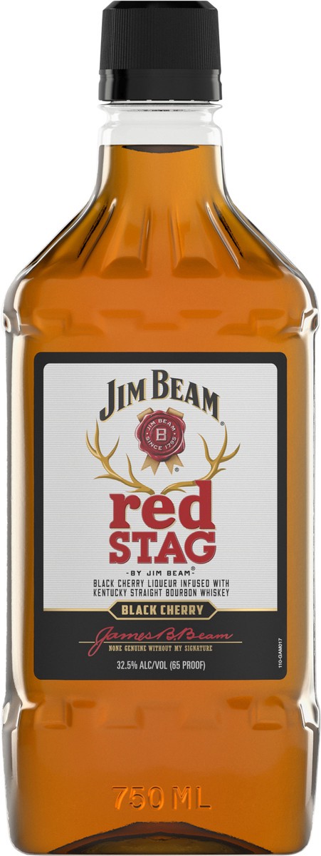 slide 6 of 8, Jim Beam Red Stag Black Cherry Liqueur with Kentucky Straight Bourbon Whiskey 750 ml, 750 ml