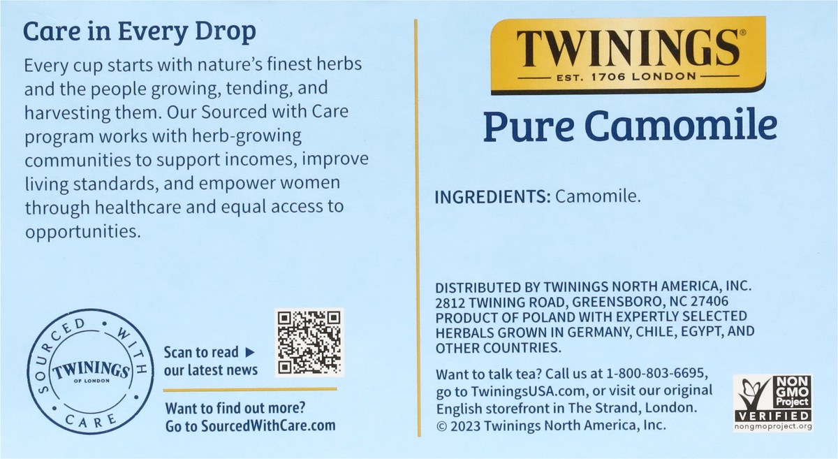 slide 3 of 15, Twinings Pure Camomile Herbal Tea Value Pack 50 Tea Bags, 50 ct