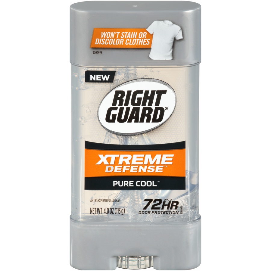 slide 1 of 1, Right Guard XTREME Defense Pure Cool Gel, 4 oz
