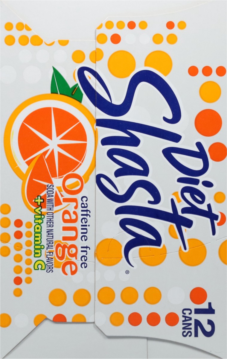 slide 2 of 9, Shasta Caffeine Free Diet + Vitamin C Orange Soda - 12 ct, 12 ct