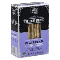 Market District Flatbread Crackers, Three Seed