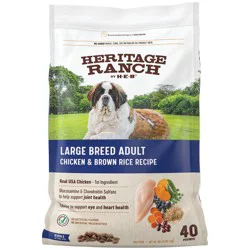Heritage Ranch by H-E-B Large Breed Adult Dry Dog Food - Chicken & Brown Rice - Texas-Size Pack