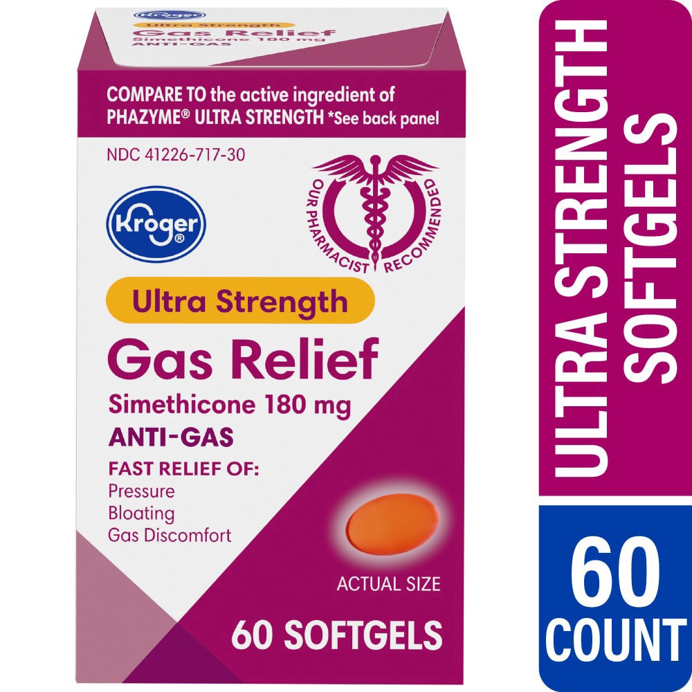 slide 3 of 4, Kroger Ultra Strength Gas Relief Softgels, 60 ct