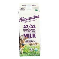 Alexandre Eco Dairy A2/A2 Organic 2% Reduced Fat Milk 59 fl oz