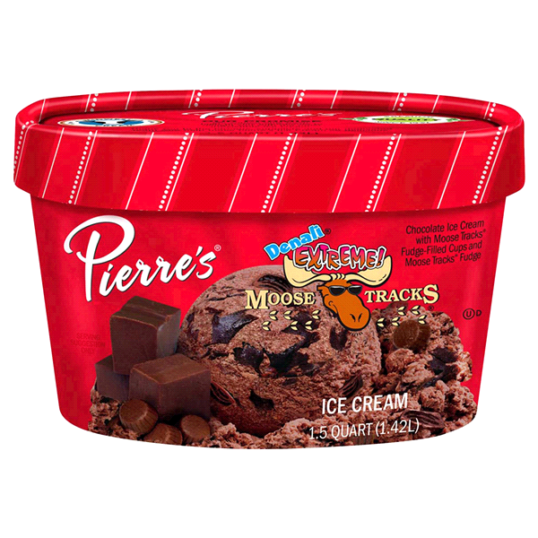 slide 1 of 9, Pierre's Pierres Extreme Moose Tracks Ice Cream, 48 fl oz