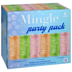 Mingle Non-Alcoholic Blood Orange Elderflower Mimosa/Key Lime Margarita/Cranberry Cosmo Mocktails Party Pack 6 - 12 fl oz Cans