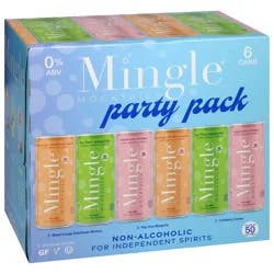 Mingle Non-Alcoholic Blood Orange Elderflower Mimosa/Key Lime Margarita/Cranberry Cosmo Mocktails Party Pack 6 - 12 fl oz Cans