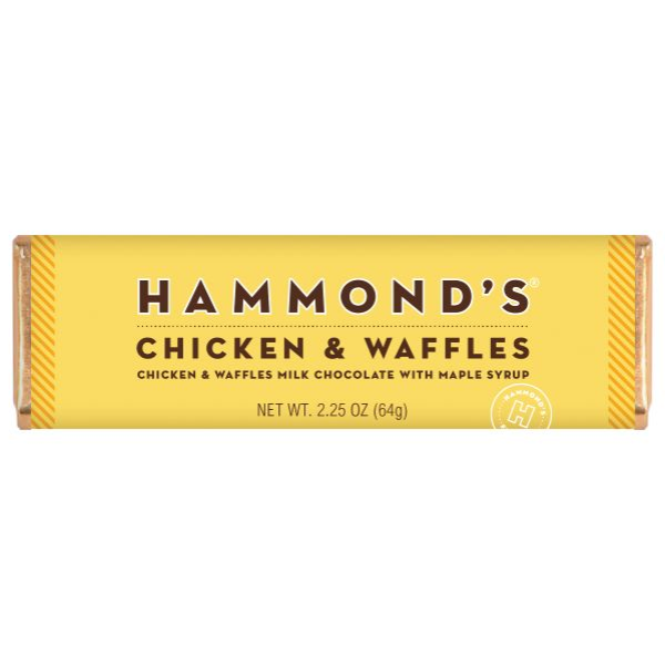 slide 1 of 1, Hammond's Chicken & Waffle Milk Chocolate Bar With Maple Syrup, 2.25 oz