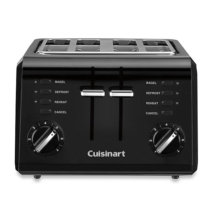 slide 1 of 1, Cuisinart Black Compact Cool-Touch 4-Slice Toaster, 1 ct