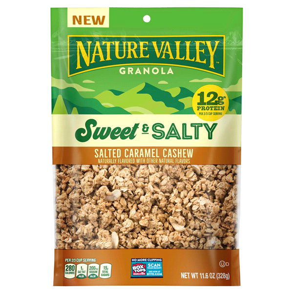 slide 1 of 1, Nature Valley Sweet and Salty Salted Caramel Cashew Granola, 11.6 oz