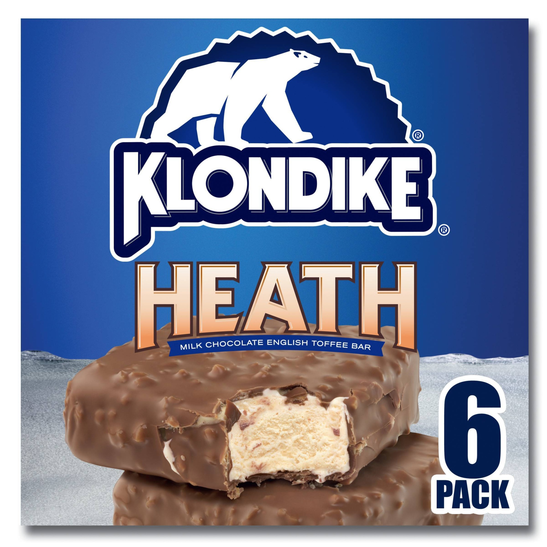 slide 1 of 1, Klondike Ice Cream Bars Heath, 6 ct