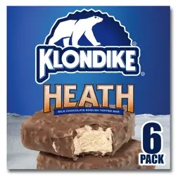 Klondike Frozen Dairy Dessert Bars Heath, 4 fl oz, 6 Count 