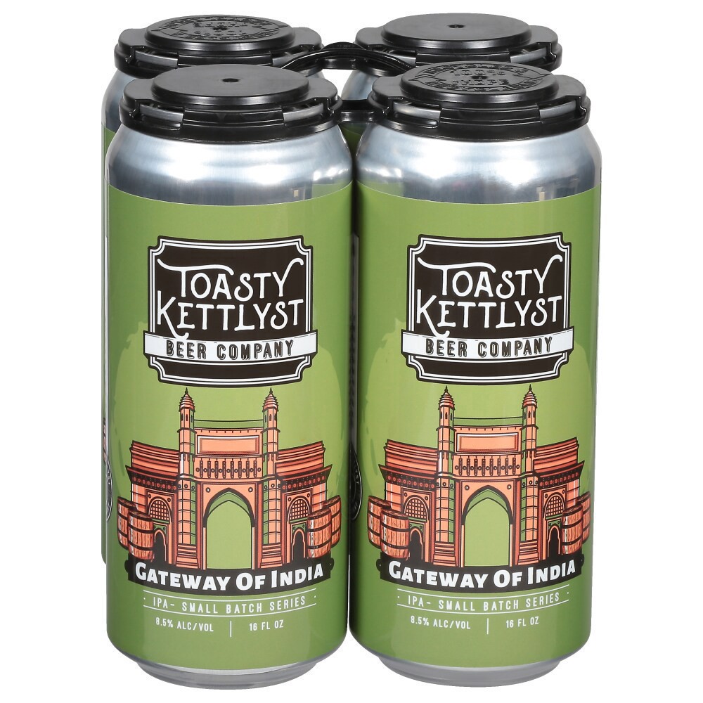 slide 6 of 6, Toasty Kettlyst Beer Company IPA Gateway of India Beer 4 - 16 fl oz Cans, 4 ct; 16 oz