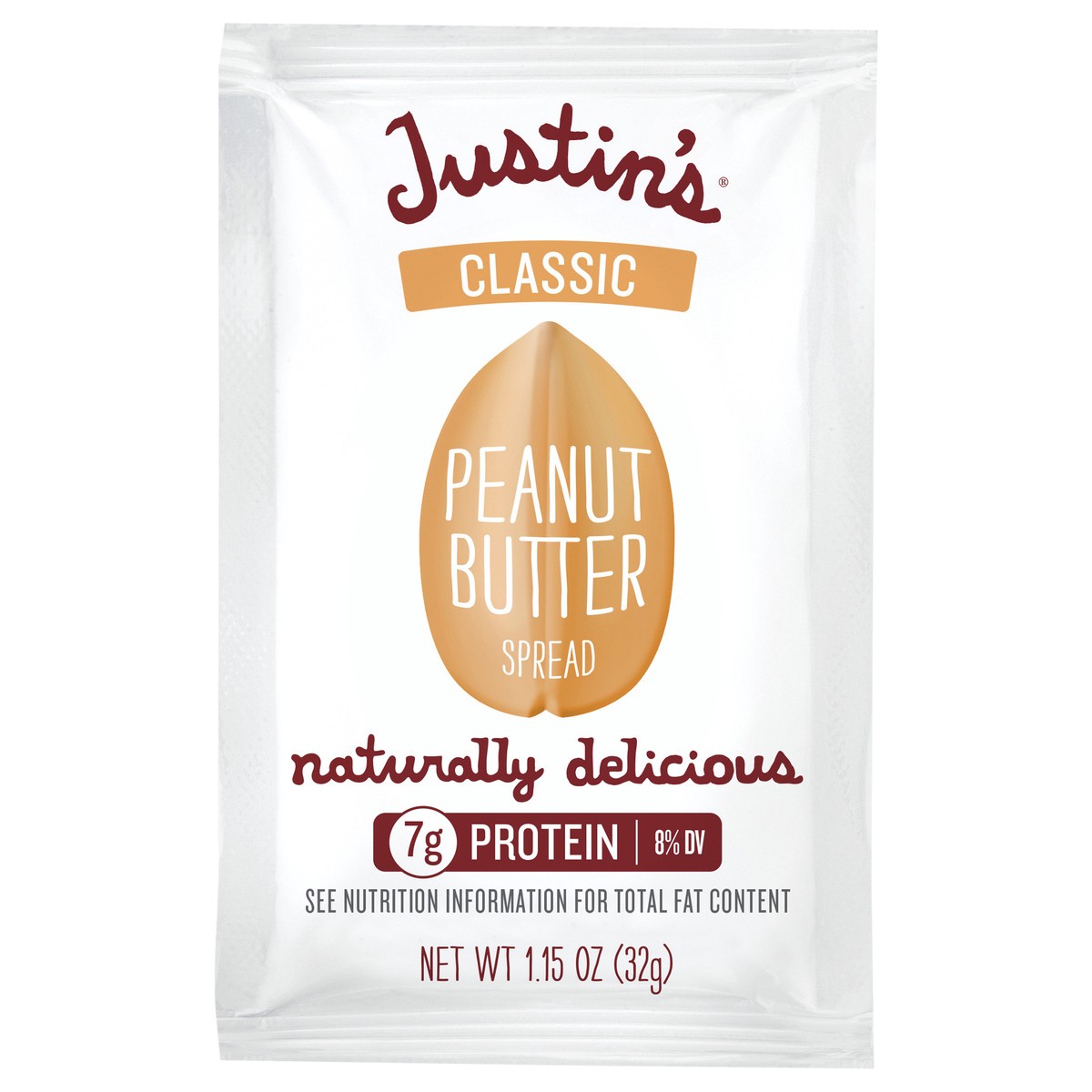 slide 1 of 18, Justin's Classic Peanut Butter - 1.15 oz, 1.15 oz