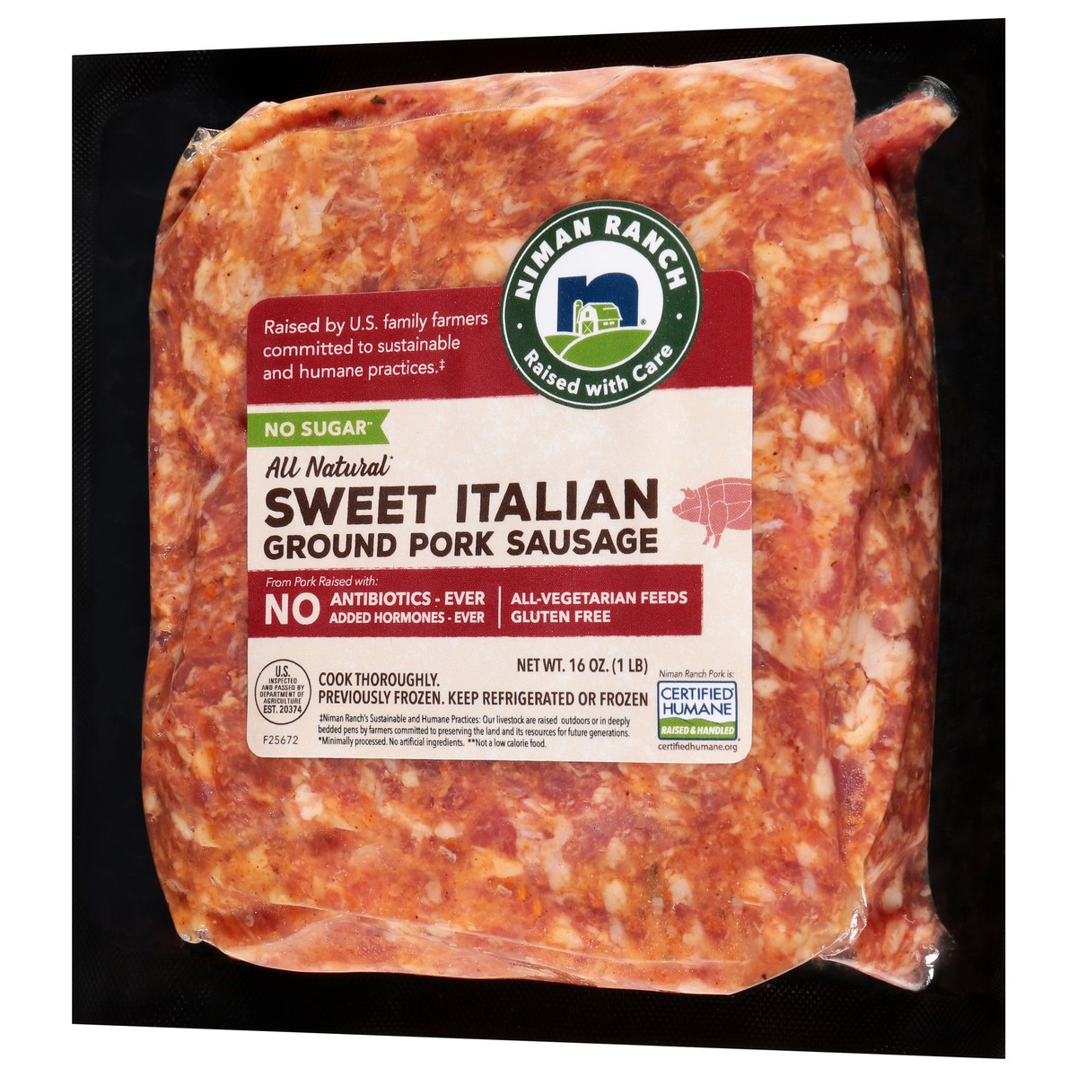 slide 8 of 14, Niman Ranch Ground Sweet Italian Pork Sausage 16 oz, 16 oz