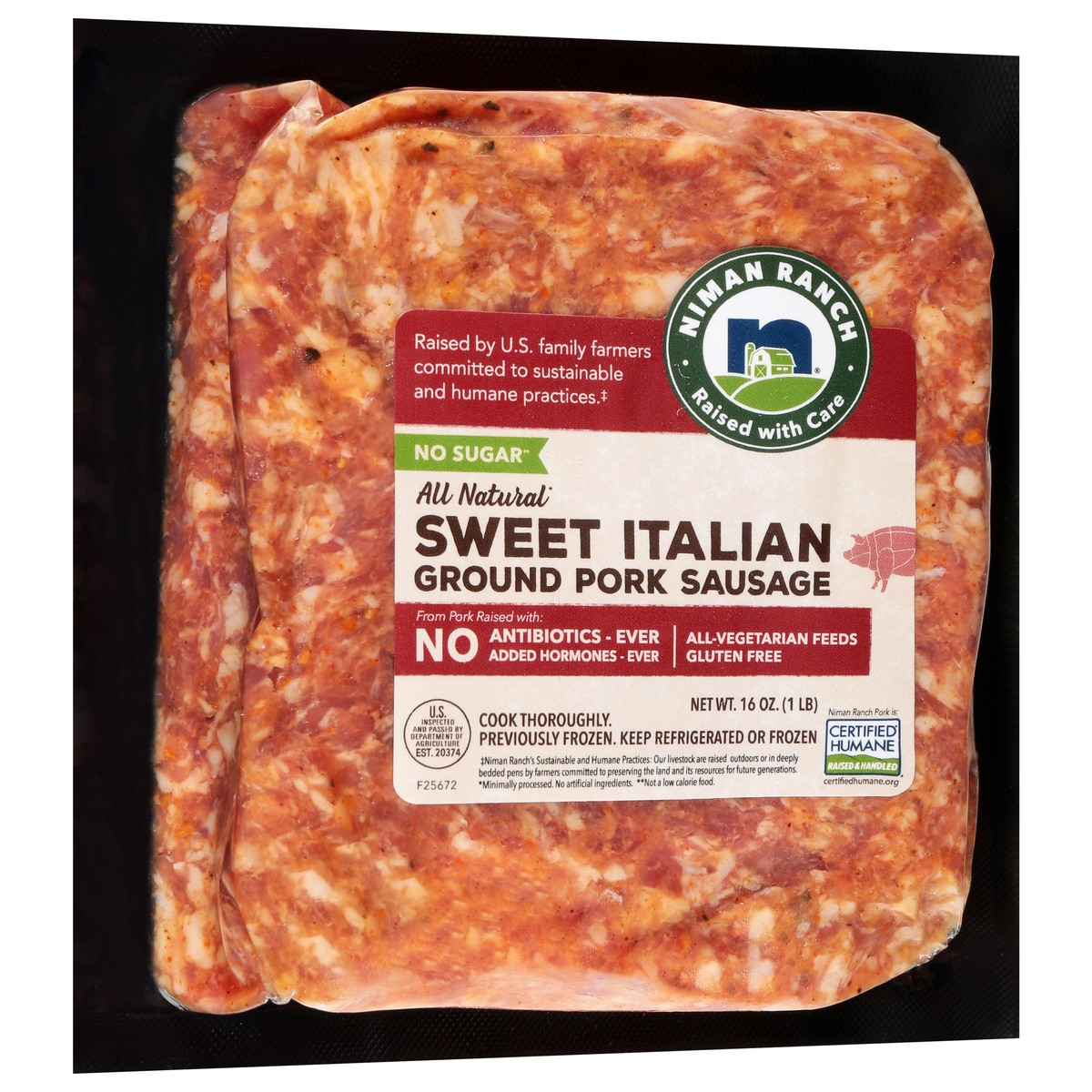 slide 9 of 14, Niman Ranch Ground Sweet Italian Pork Sausage 16 oz, 16 oz
