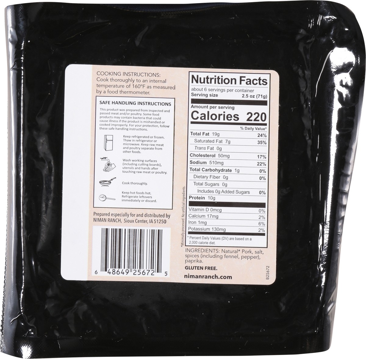 slide 6 of 14, Niman Ranch Ground Sweet Italian Pork Sausage 16 oz, 16 oz