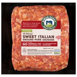 Niman Ranch Ground Sweet Italian Pork Sausage 16 oz