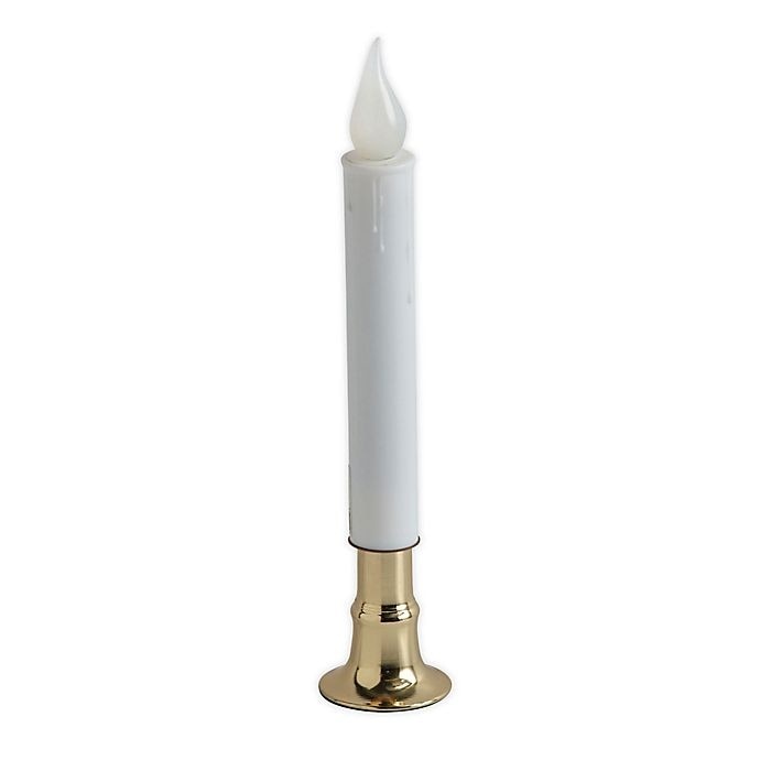 slide 3 of 4, Winter Wonderland Battery Operated Candle Lamp with Timer - Brass, 1 ct