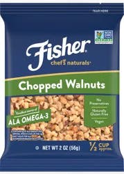 Fisher Chef's Naturals Chopped Walnuts 2 oz. Bag