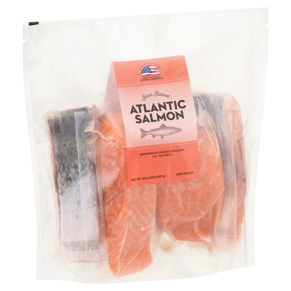 slide 9 of 9, Great American Seafood Great American Atlantic Salmon, 32 oz