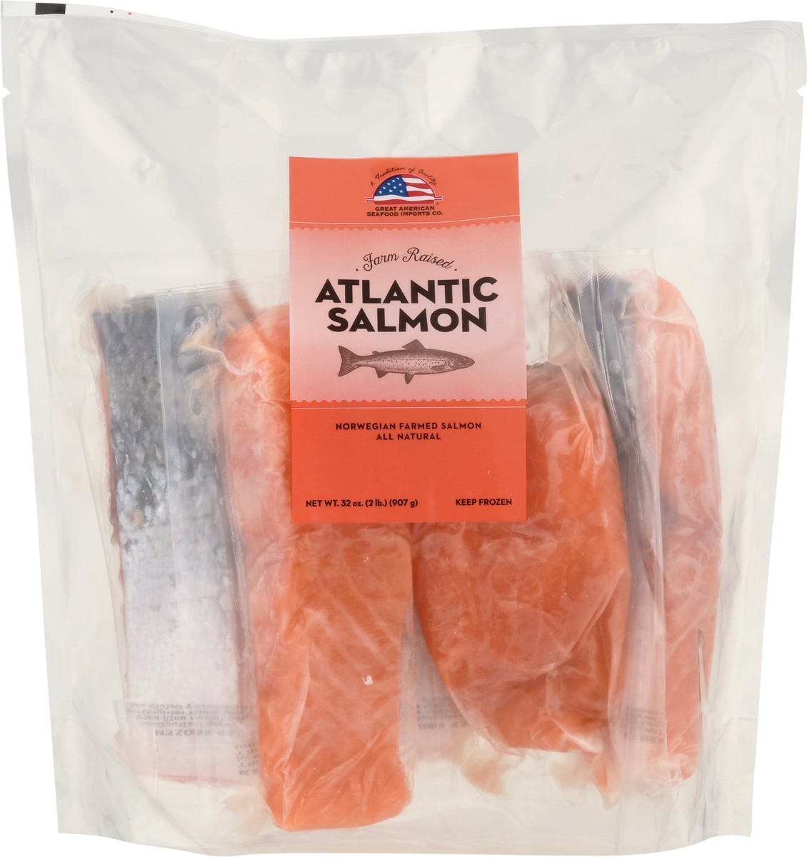 slide 6 of 9, Great American Seafood Great American Atlantic Salmon, 32 oz