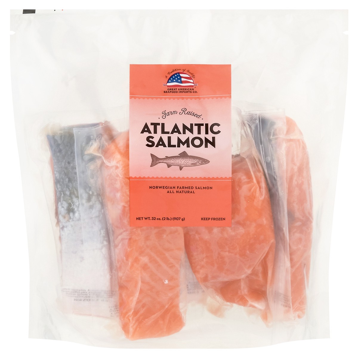 slide 1 of 9, Great American Seafood Great American Atlantic Salmon, 32 oz