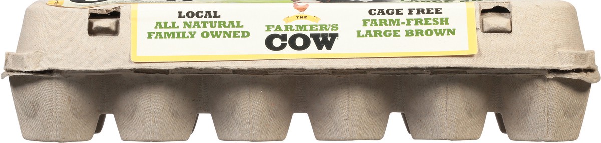 slide 8 of 9, The Farmer's Cow Large Brown Eggs 12 ea, 12 ct