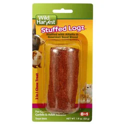 Wild Harvest Stuffed Logz 2-in-1 Chew Treat for Small Animals