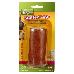 Wild Harvest Stuffed Logz 2-in-1 Chew Treat for Small Animals