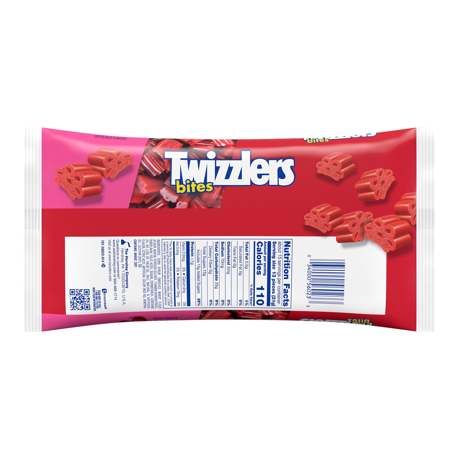 slide 8 of 8, Twizzlers Bites Cherry Licorice Candy Bag, 16 oz