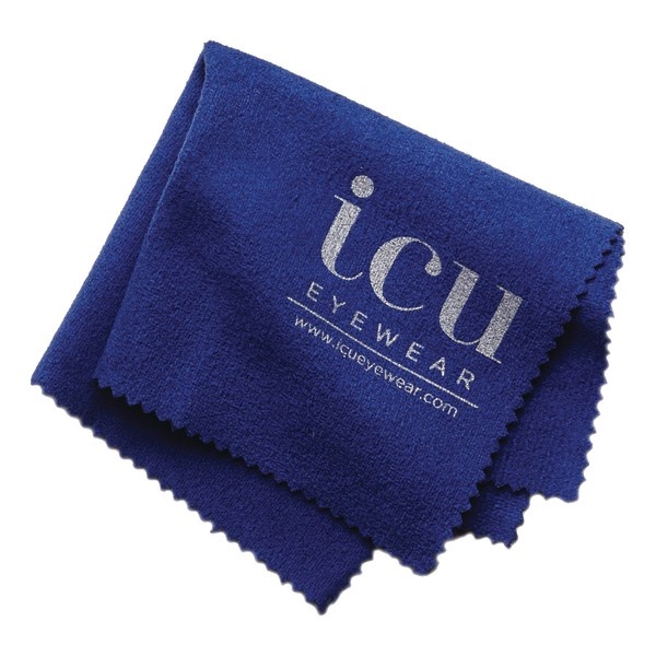 slide 1 of 1, ICU Eyewear Icu Microfiber Cleaning Cloth, Blue, 1 ct