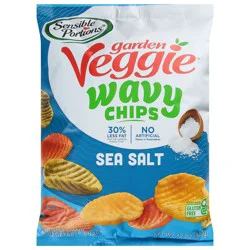 Sensible Portions Garden Veggie Wavy Chips Sea Salt Potato and Vegetable Snack 12 oz