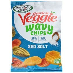 Sensible Portions Garden Veggie Wavy Chips Sea Salt Potato and Vegetable Snack 12 oz