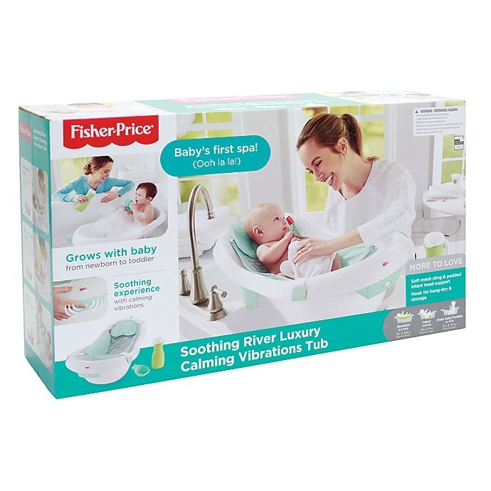 slide 5 of 5, Fisher-Price Soothing River Luxury Calming Vibrations Tub, 1 ct