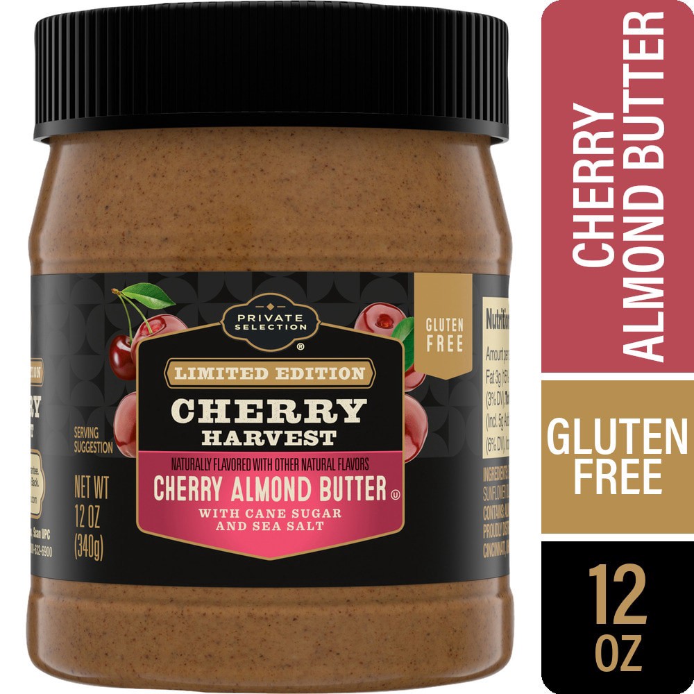 slide 1 of 1, Private Selection® Cherry Almond Butter, 12 oz, 12 oz