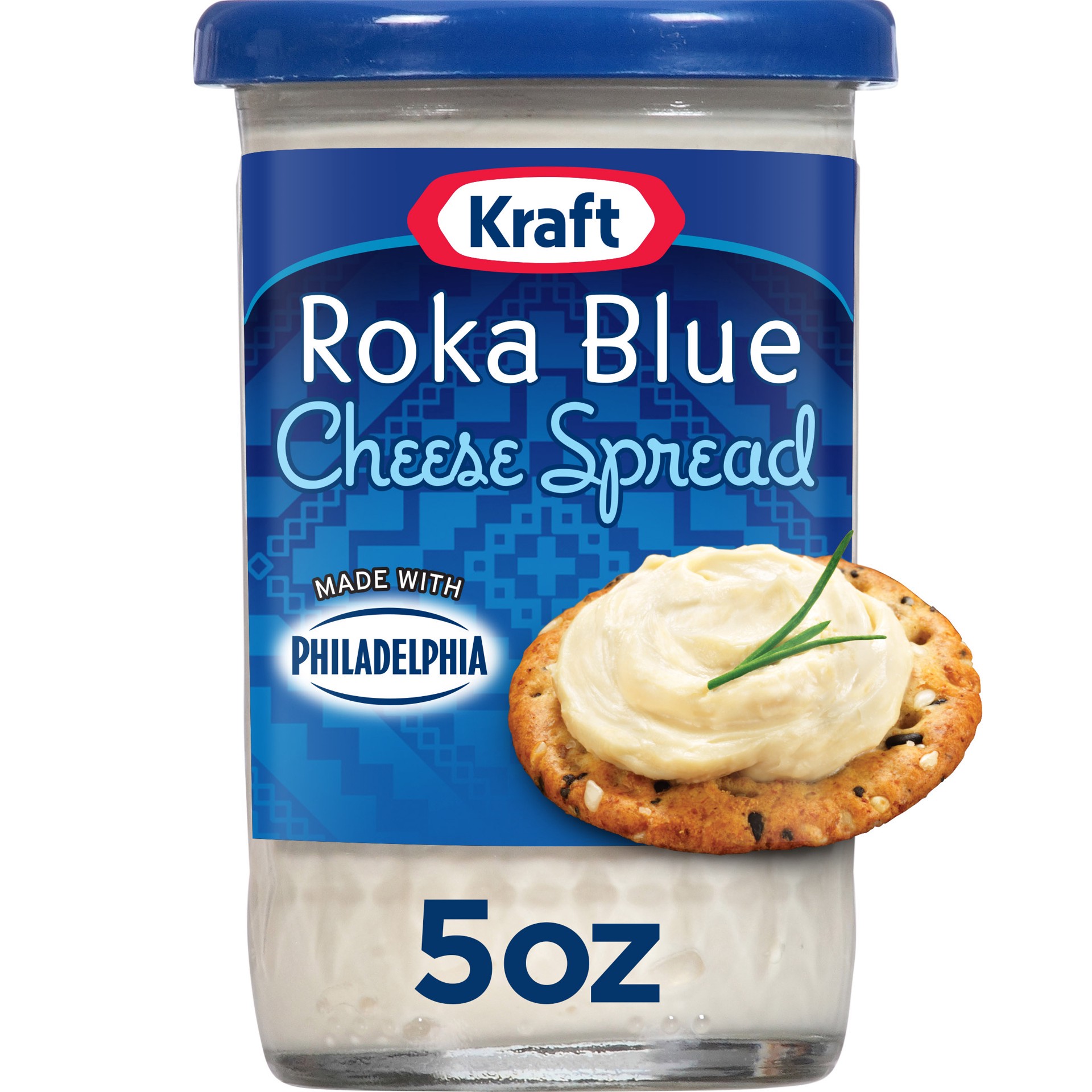 slide 1 of 5, Kraft Roka Blue Cheese Spread made with Philadelphia Cream Cheese, 5 oz Jar, 5 oz