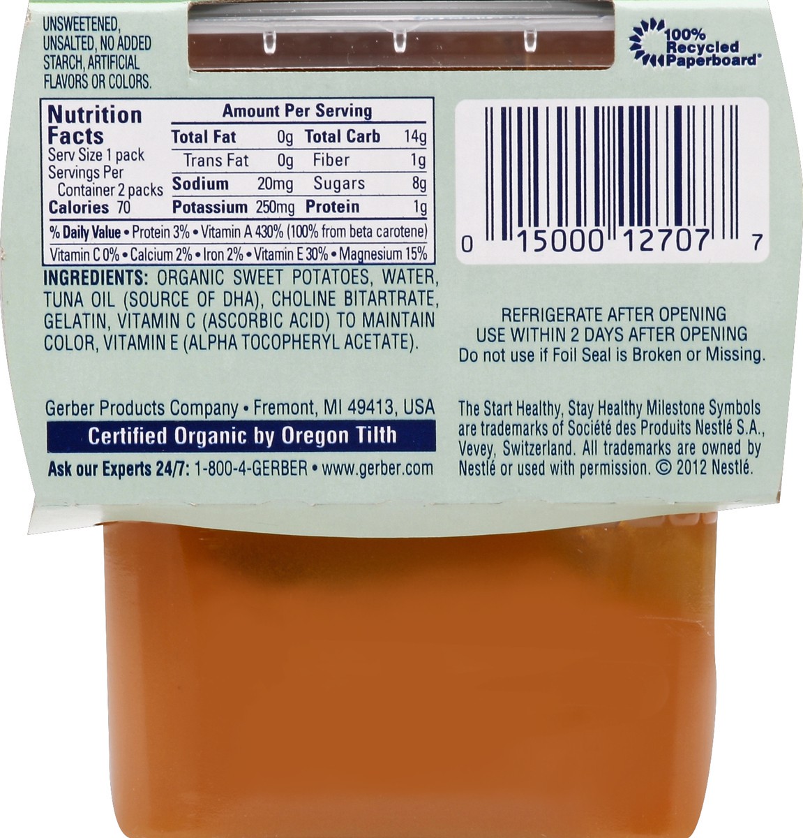 slide 5 of 5, Gerber Baby Food, Sweet Potatoes, 2 ct