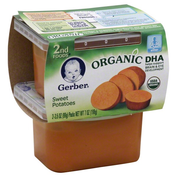 slide 1 of 5, Gerber Baby Food, Sweet Potatoes, 2 ct