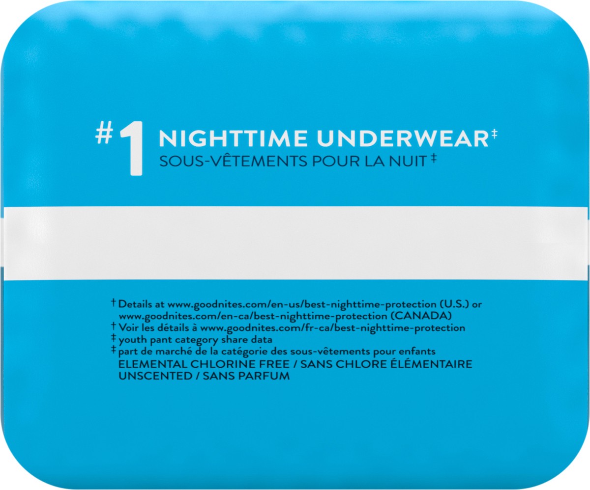 slide 3 of 9, Goodnites Overnight Underwear for Boys, XL (95-140 lb.), 9 Ct, 9 ct