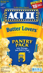 Act II Value Size Pantry Pack Butter Lovers Popcorn 18 ea