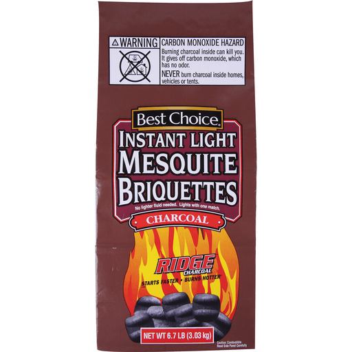 slide 1 of 1, Best Choice Instant Light Mesquite Briquettes Charcoal, 6.7 lb