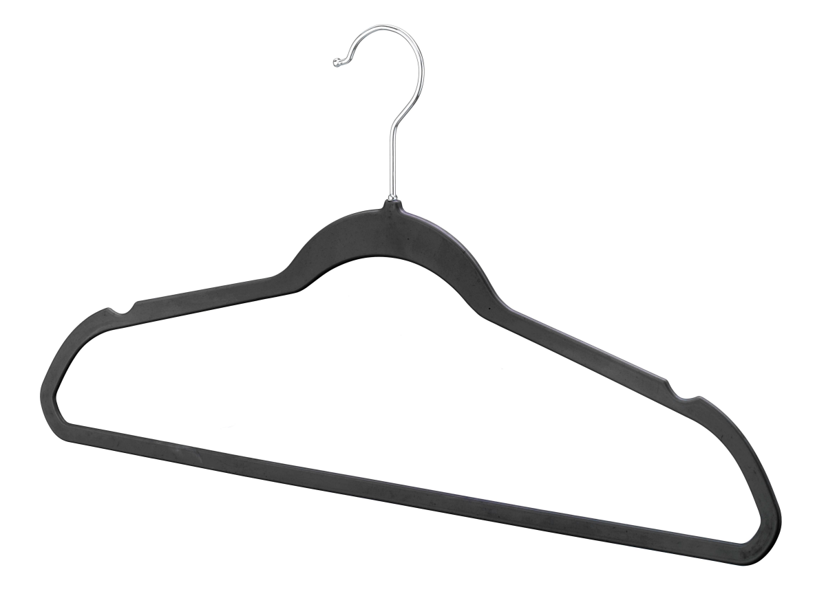 slide 1 of 1, Whitmor Spacemaker Plastic Suit Hangers - Black - Set of 20, 1 ct
