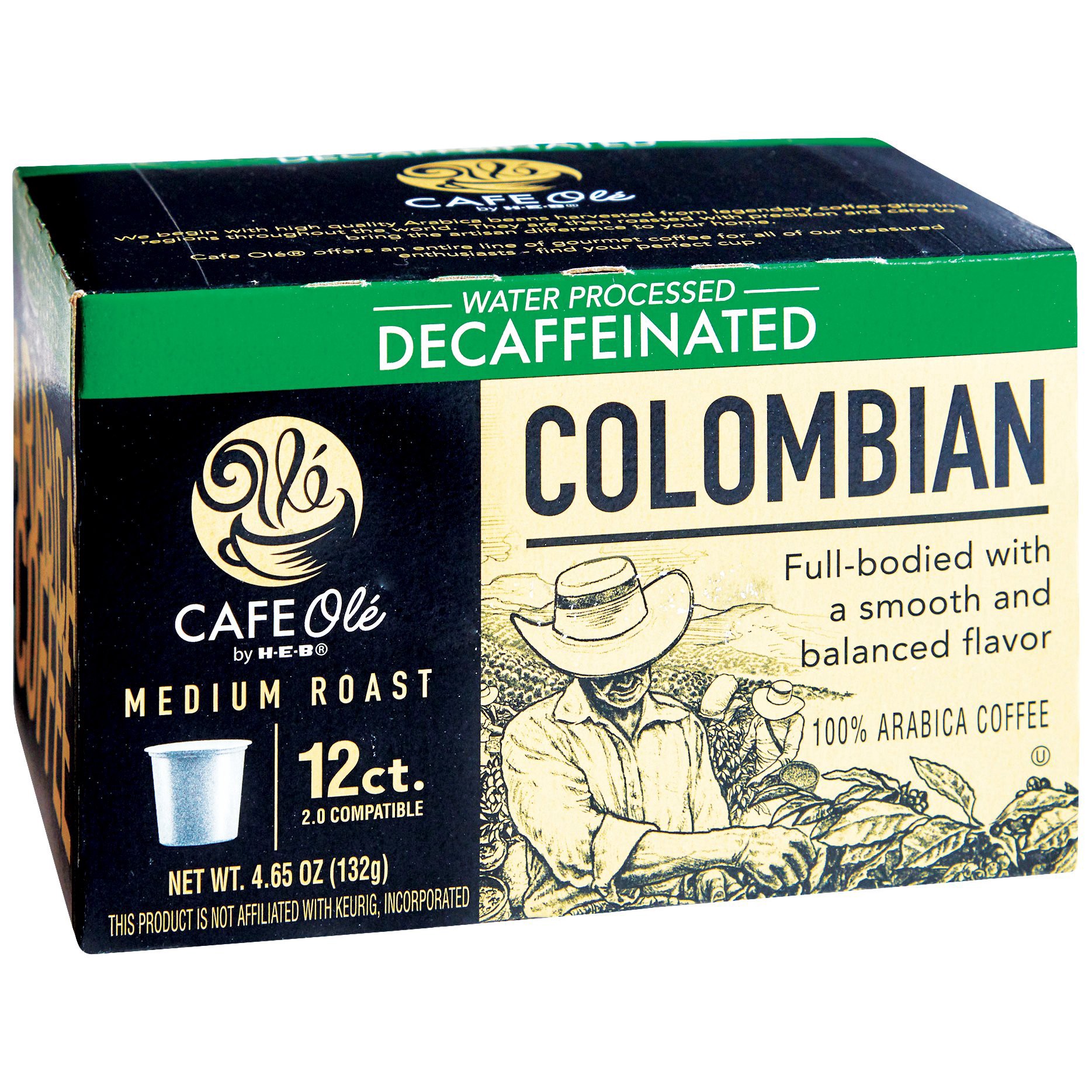 slide 1 of 1, H-B Cafe Ole Colombian Decaffeinated Single Serve Coffee Cups- 12 ct, 12 ct