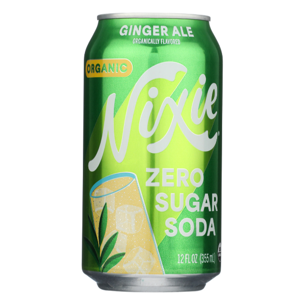 slide 1 of 1, Nixie Zero Sugar Ginger Ale Soda, 12 fl oz