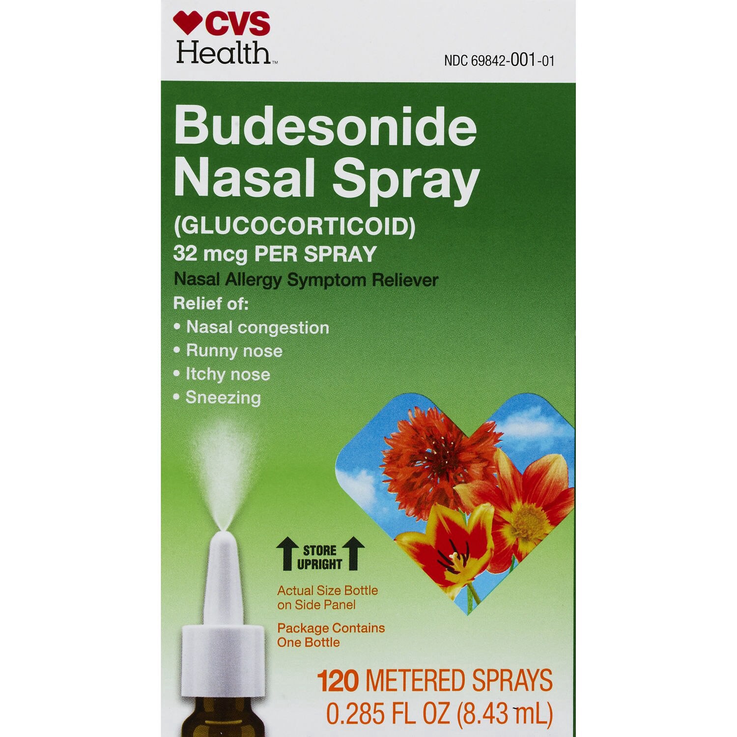 slide 1 of 1, CVS Health Budesonide Nasal Spray 32mcg, 120 Dose, 1 ct